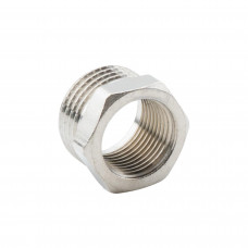 Футорка 1/2" х 3/8" НР-ВР, никелированная Alato Футорка 1/2" х 3/8" НР-ВР, никелированная Alato