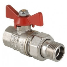 Кран шаровой Valtec Base 1/2" ВР/НР с полусгоном ручка-бабочка (арт. VT.227.N.04)
